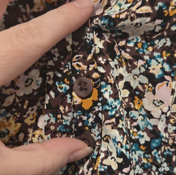 Torrid Floral Women's 3/4 Sleeve Blouse Multicolor Size 2 - Picture 5 of 8